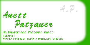 anett patzauer business card